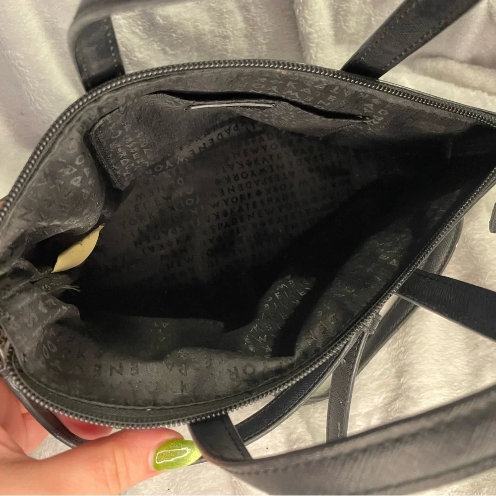 Kate Spade Black Glitter Crossbody Bag Two Way with Gold Hardware EUC - Picture 14 of 16